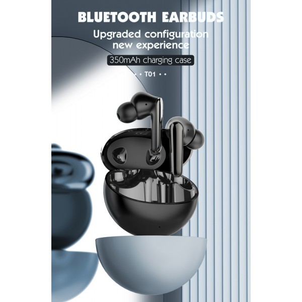 LDNIO earphones με θήκη φόρτισης T01, True Wireless, HiFi, μαύρα - Ακουστικά - Bluetooth