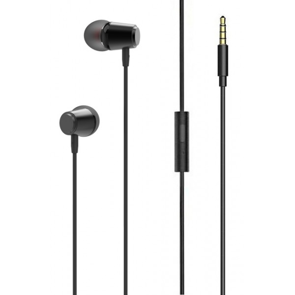 LDNIO earphones με μικρόφωνο HP03, 3.5mm, 1.2m, μαύρα - Ακουστικά - Bluetooth