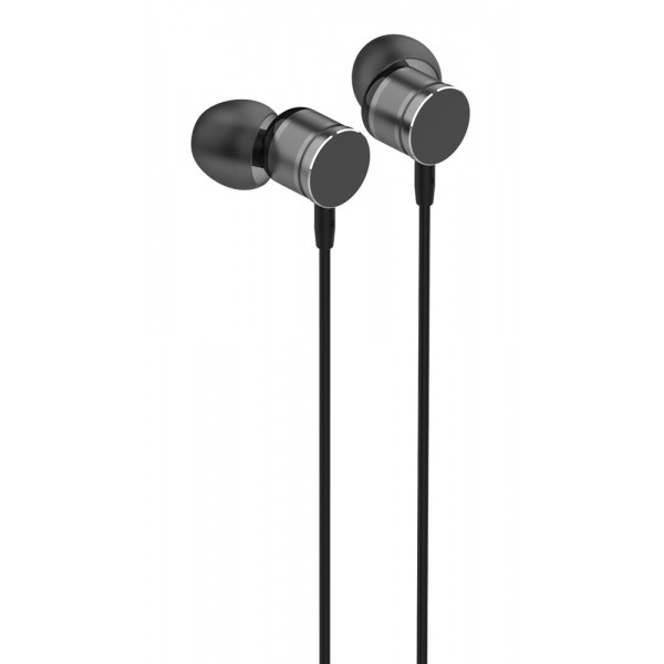 LDNIO earphones με μικρόφωνο HP04, 3.5mm, 1.2m, γκρι - Ακουστικά - Bluetooth