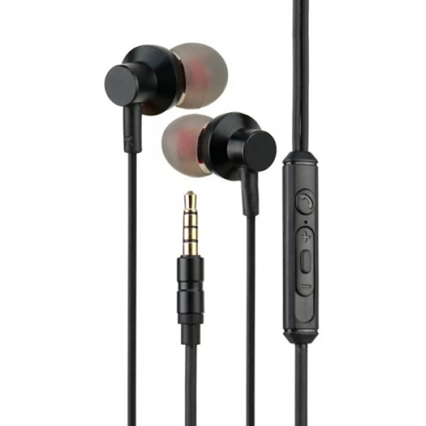 LDNIO earphones με μικρόφωνο HP06, 3.5mm, 1.2m, μαύρα - Ακουστικά - Bluetooth