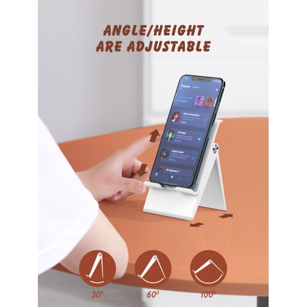 LDNIO βάση smartphone MG07, foldable, 4.7-7.2", λευκή - Βάσεις Κινητών