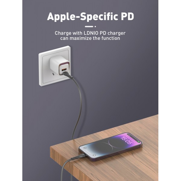 LDNIO καλώδιο Lightning σε USB-C LC672I, 30W PD, 2m, μπλε - LDNIO