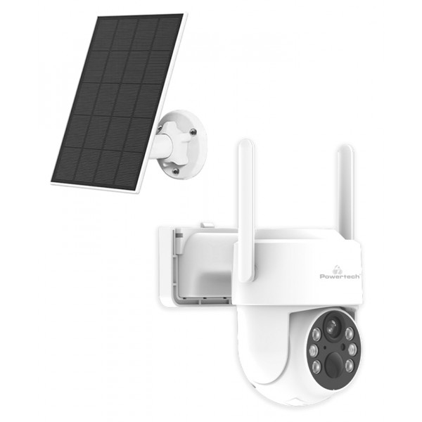 POWERTECH smart ηλιακή κάμερα PT-1162, 4MP, WiFi, SD, PTZ, 8000mAh, IP65 - Smart Κάμερες