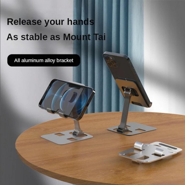 POWERTECH μεταλλική βάση smartphone/tablet PT-1159, 10", foldable, ασημί - Mobile