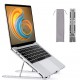 POWERTECH μεταλλική βάση laptop PT-1160, έως 18", foldable, ασημί