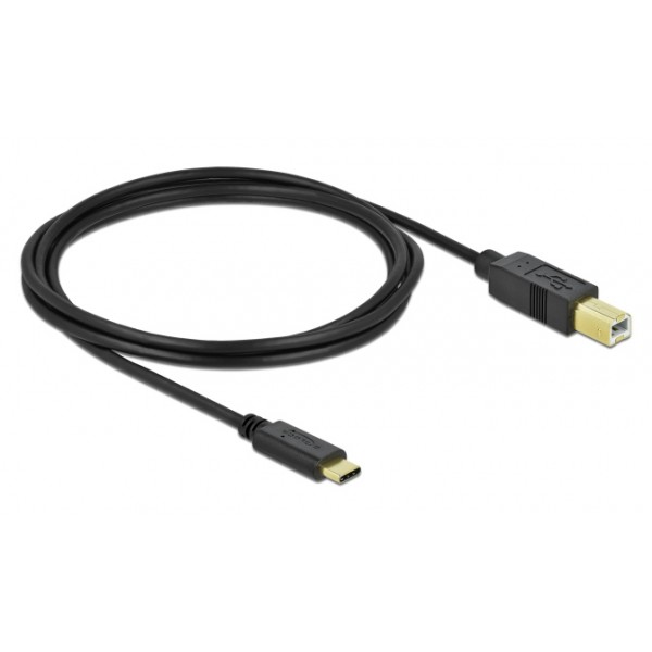 DELOCK καλώδιο USB-C σε USB Type B 83330, 2m, μαύρο - DeLock