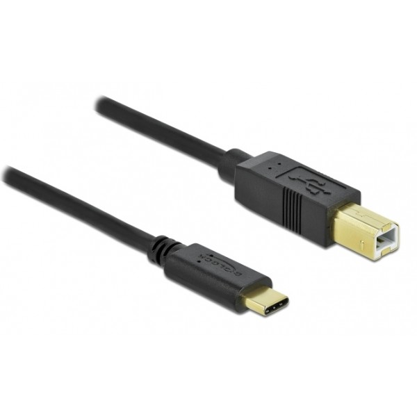 DELOCK καλώδιο USB-C σε USB Type B 83330, 2m, μαύρο - DeLock