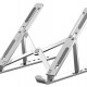 POWERTECH μεταλλική βάση laptop PT-1160, έως 18", foldable, ασημί