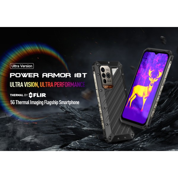 ULEFONE smartphone Power Armor 18T Ultra, 5G, 6.58" 12/512GB, μαύρο - Smartphones