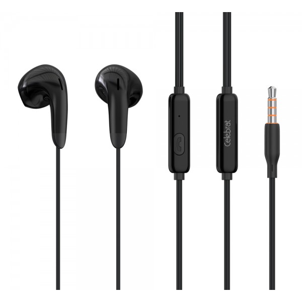 CELEBRAT earphones με μικρόφωνο G27, 3.5mm, 1.2m, μαύρα - Ακουστικά - Bluetooth