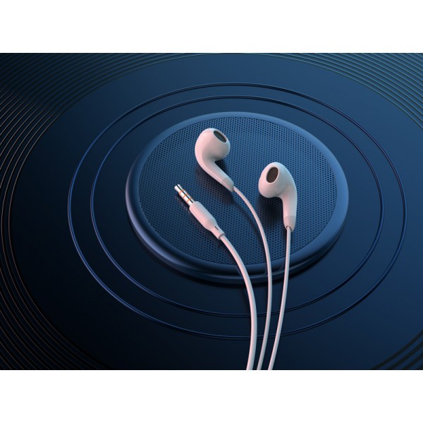 CELEBRAT earphones με μικρόφωνο G27, 3.5mm, 1.2m, λευκά - Ακουστικά - Bluetooth