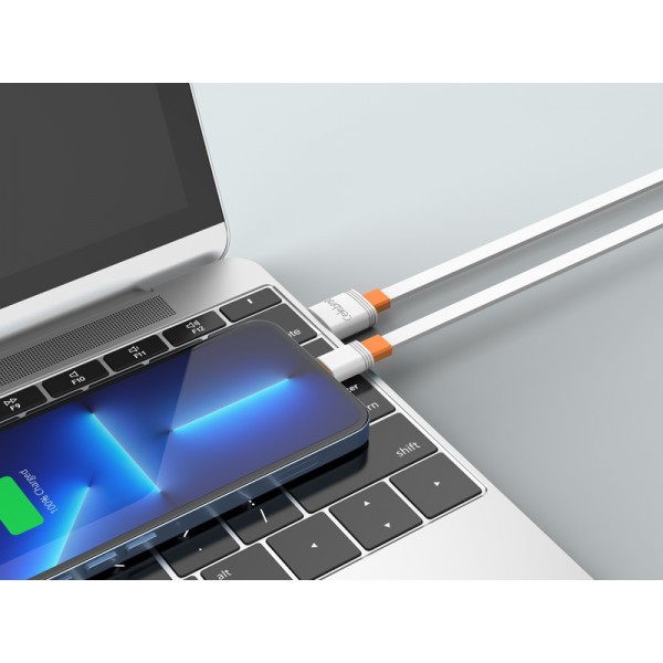 CELEBRAT καλώδιο USB-C σε USB CB-33C, flat, 3A, 1m, λευκό - CELEBRAT