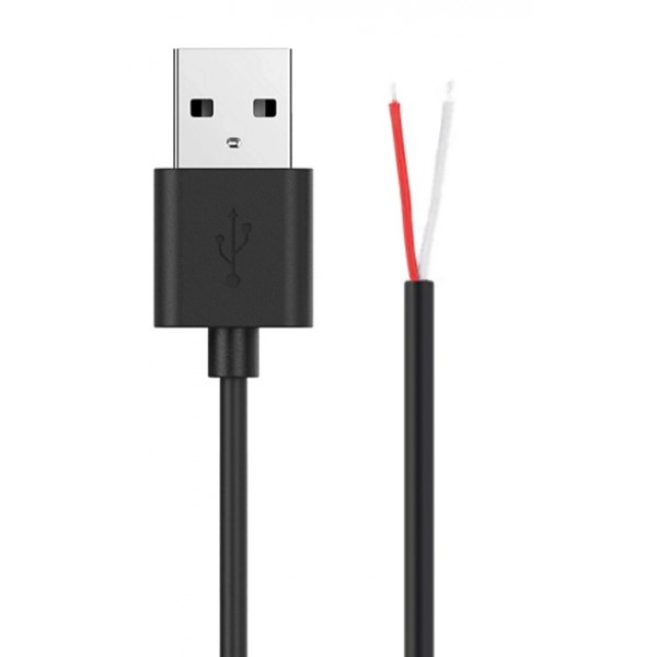 POWERTECH καλώδιο USB CAB-U157 με ελεύθερα άκρα, 1m, μαύρο - Powertech