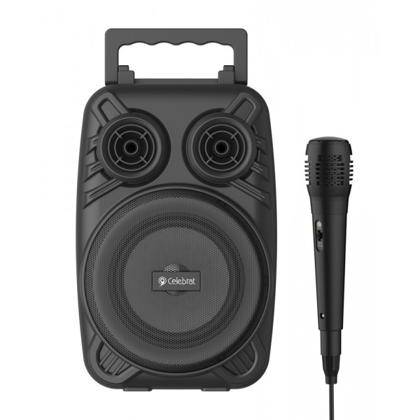 CELEBRAT φορητό ηχείο OS-07 με μικρόφωνο, 5W, 1200mAh, Bluetooth, μαύρο - 