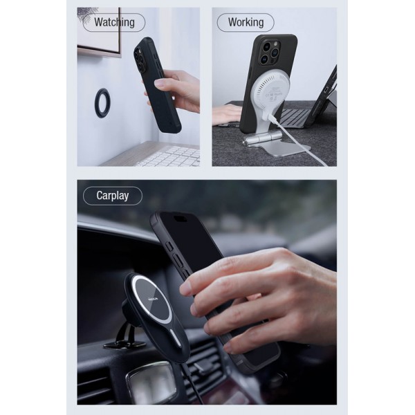 NILLKIN θήκη Super Frosted Shield Pro Magnetic, iPhone 15 Pro Max, μπλε - NILLKIN