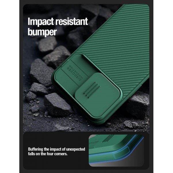 NILLKIN θήκη CamShield Pro για iPhone 15 Pro Max, πράσινη