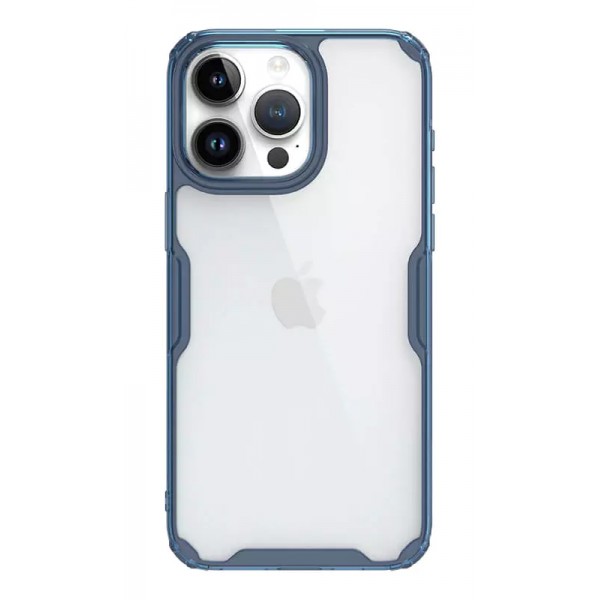 NILLKIN θήκη Nature Pro για iPhone 15 Pro Max, διάφανη-μπλε - NILLKIN