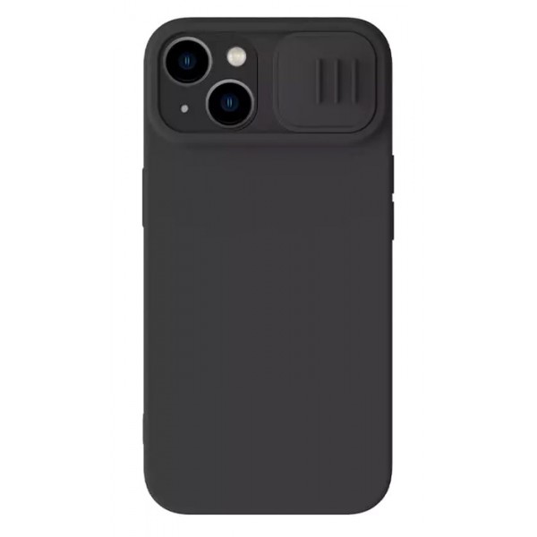 NILLKIN θήκη CamShield Silky Silicone για iPhone 15 Plus, μαύρη - NILLKIN