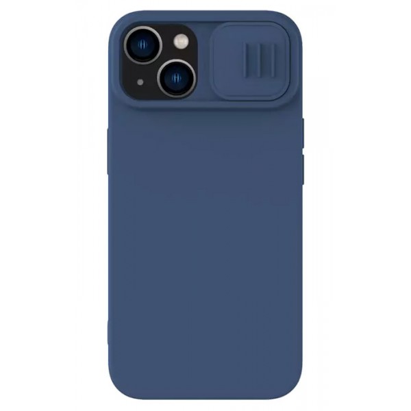 NILLKIN θήκη CamShield Silky Silicone για iPhone 15 Plus, μπλε - NILLKIN