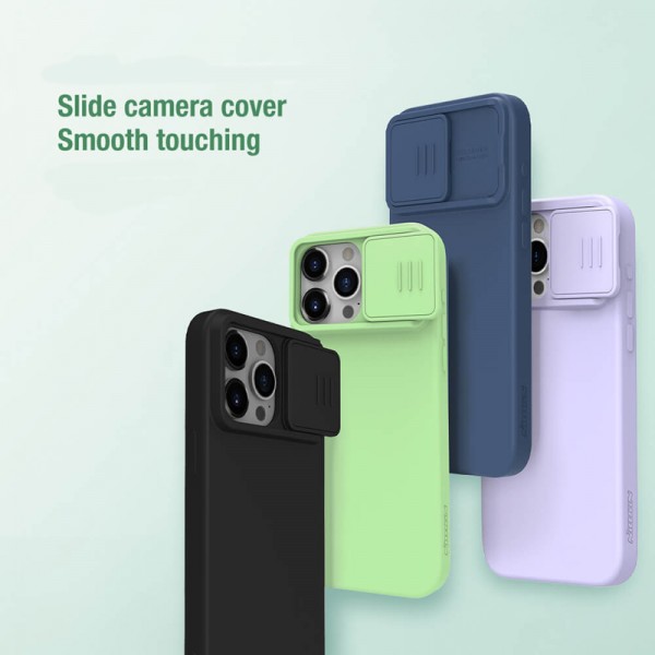 NILLKIN θήκη CamShield Silky Silicone για iPhone 15 Pro, μαύρη - NILLKIN