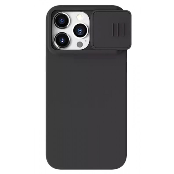 NILLKIN θήκη CamShield Silky Silicone για iPhone 15 Pro, μαύρη - NILLKIN