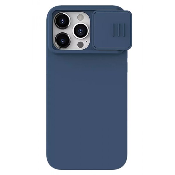 NILLKIN θήκη CamShield Silky Silicone για iPhone 15 Pro, μπλε - NILLKIN
