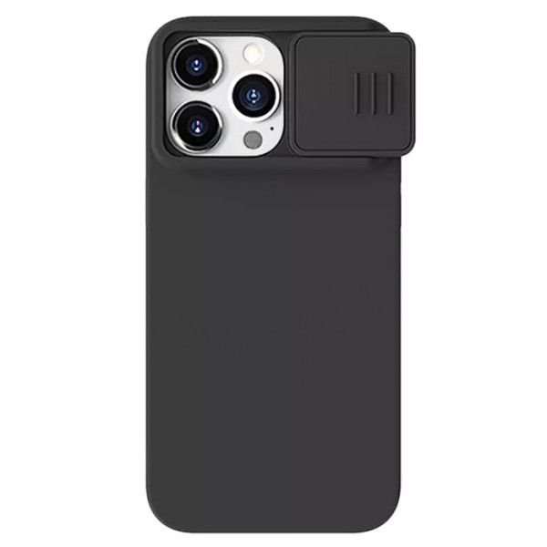 NILLKIN θήκη CamShield Silky Magnetic Silicone, iPhone 15 Pro Max, μαύρη - NILLKIN