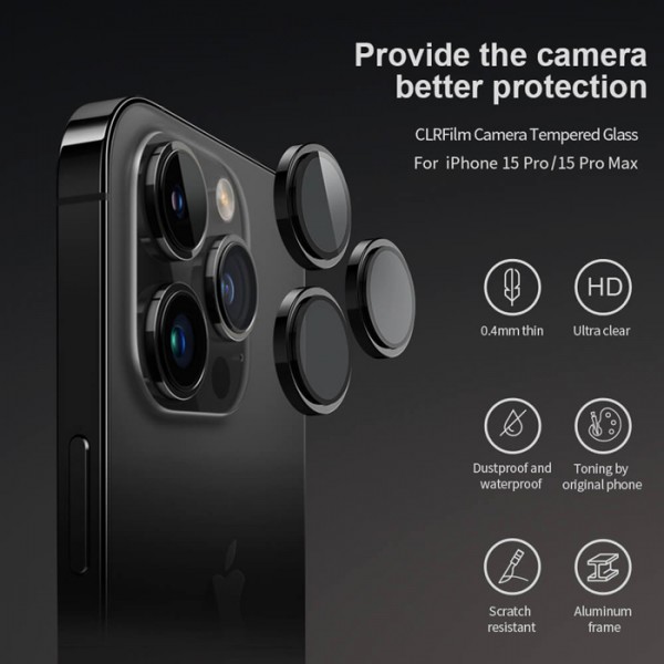 NILLKIN tempered glass CLRFilm κάμερας για iPhone 15 Pro/15 Pro Max - NILLKIN