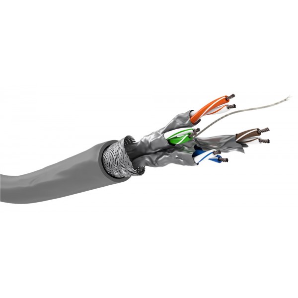 GOOBAY καλώδιο δικτύου 93954, CAT 6 S/FTP (PiMF), CCA, 100m, γκρι - GOOBAY