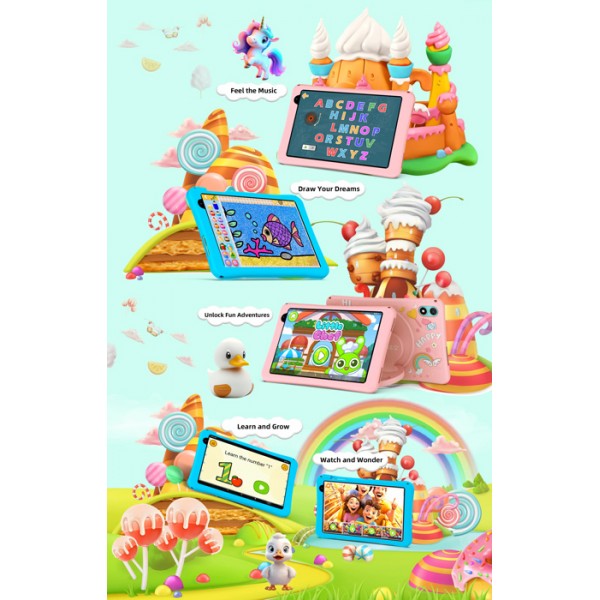 TECLAST tablet P85T Kids, 8" HD, 4/64GB, Android 14, 5000mAh, μπλε