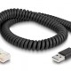 DELOCK καλώδιο USB σε RJ50 90602 για barcode scanner, spiral, 2m, μαύρο