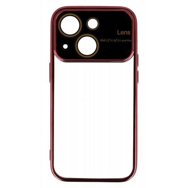 POWERTECH θήκη Electro Lens MOB-1946 για iPhone 15, διάφανη-βυσσινί - Powertech