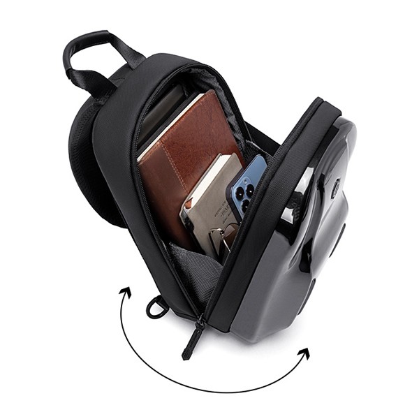 ARCTIC HUNTER τσάντα Crossbody XB00551 με θήκη tablet, 3.5L, μαύρη - Τσάντες - Πορτοφόλια