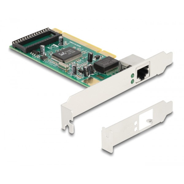 DELOCK κάρτα επέκτασης PCI σε 1x RJ45 Gigabit 88084, 1000Mbps - Δικτυακά