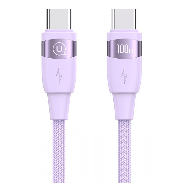 USAMS καλώδιο USB-C σε USB-C US-SJ632, 100W PD, 1.2m, μωβ - USB-C (Type-C)