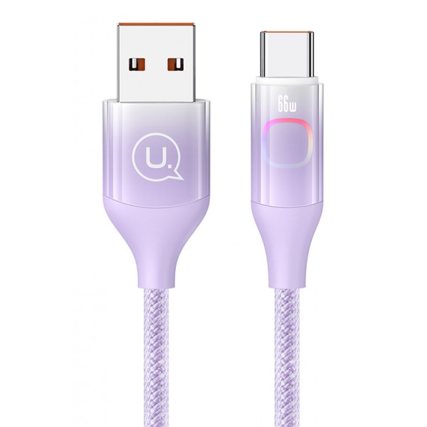 USAMS καλώδιο USB-C σε USB US-SJ636, 66W, 1.2m, μωβ - USB-C (Type-C)