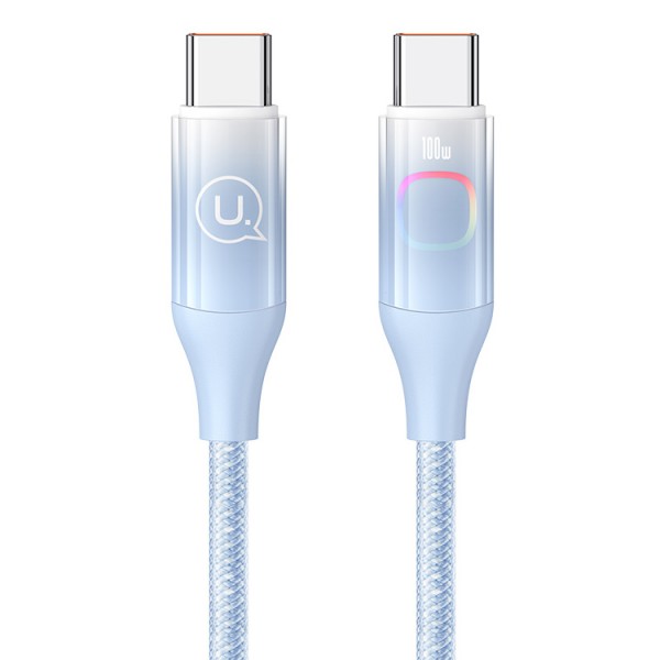 USAMS καλώδιο USB-C σε USB-C US-SJ640, 100W PD, 1.2m, μπλε - USB-C (Type-C)