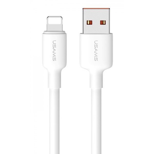USAMS καλώδιο Lightning σε USB US-SJ604, 2.4A, 1m, λευκό
