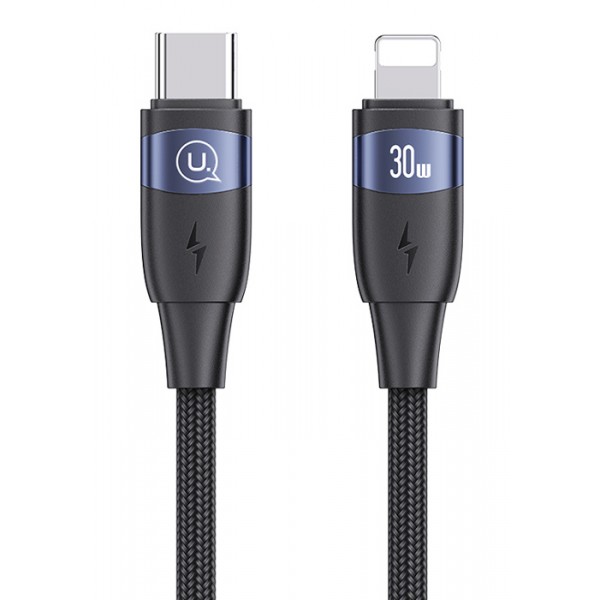 USAMS καλώδιο Lightning σε USB-C US-SJ634, 30W PD, 1.2m, μαύρο - USB-C (Type-C)