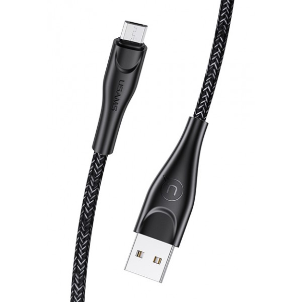 USAMS καλώδιο micro USB σε USB US-SJ393, 2A, 1m, μαύρο