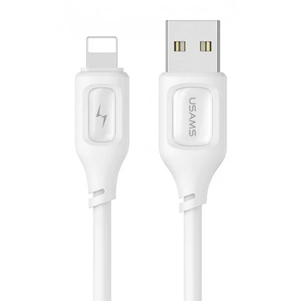 USAMS καλώδιο Lightning σε USB US-SJ618, 2.4A, 1m, λευκό