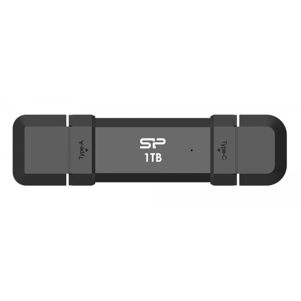 SILICON POWER εξωτερικός SSD DS72, USB/USB-C, 1TB, 1050-850MBps, μαύρο