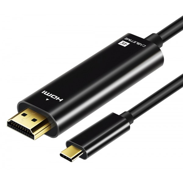 CABLETIME καλώδιο USB-C σε HDMI CT-CMHD, 4K/60Hz, 1.8m, μαύρο - USB-C (Type-C)
