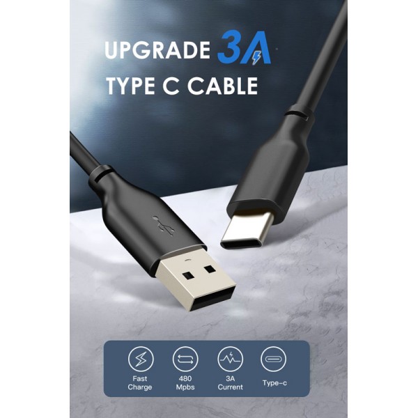 CABLETIME καλώδιο USB-C σε USB CT-CMAMN1, 15W, 480Mbps, 1m, μπλε - CABLETIME