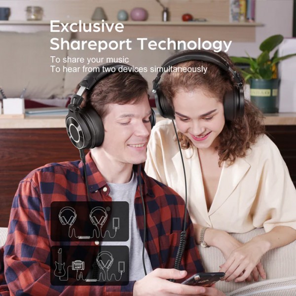 ONEODIO headset Monitor 60, 6.35mm & 3.5mm σύνδεση, Hi-Res, 50mm, μαύρο