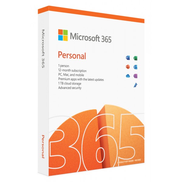 MICROSOFT Office 365 Personal QQ2-01897, English, medialess P10, 1 έτος - Εφαρμογές