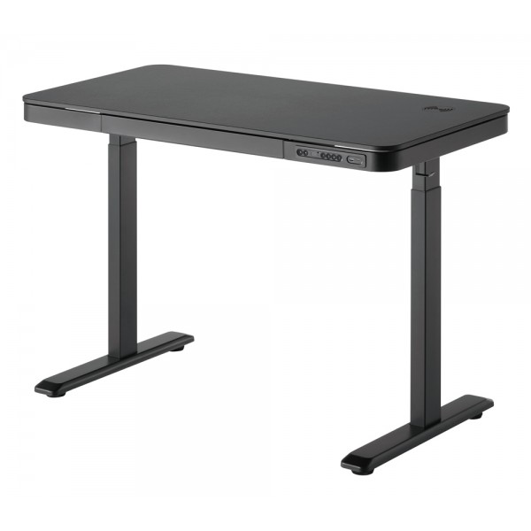 BRATECK ηλεκτρικό γραφείο S08-22DSWW με συρτάρι, 118x60x72~120cm, μαύρο - Εξοπλισμός γραφείου