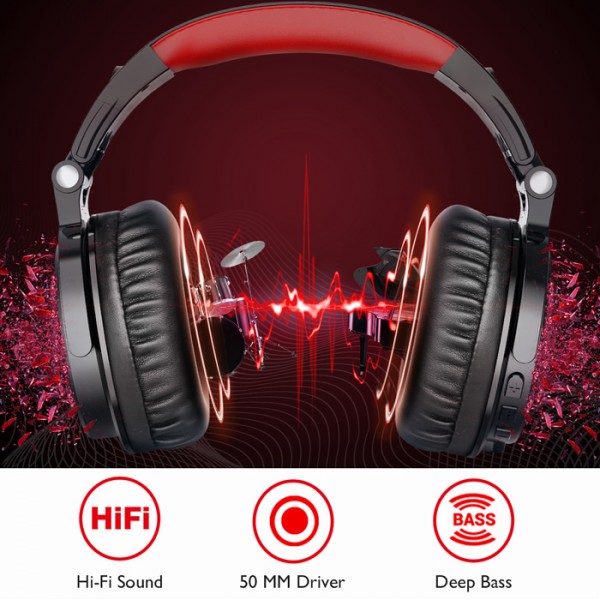 ONEODIO headphones Studio Pro M, ενσύρματα/ασύρματα, Hi-Fi, 50mm, μαύρο