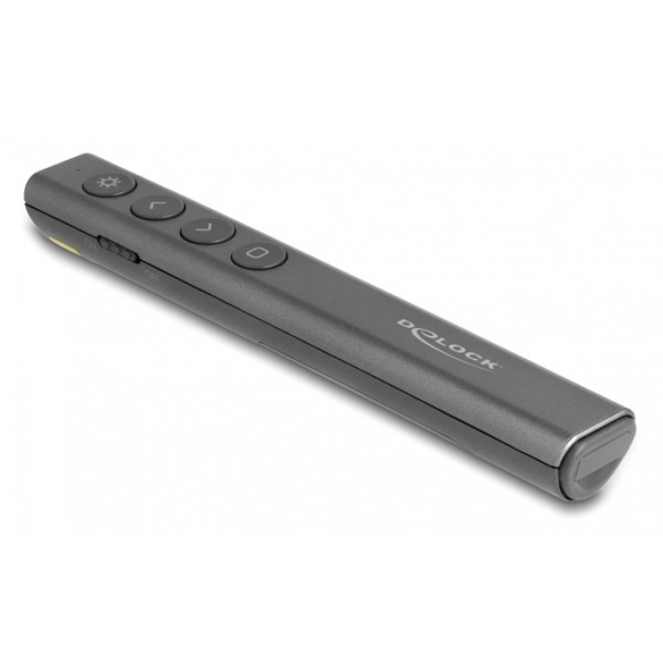 DELOCK τηλεχειριστήριο παρουσιάσεων 64250 με laser & πλήκτρα, 30m, γκρι