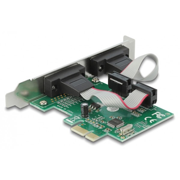 DELOCK κάρτα επέκτασης PCIe σε 2x RS-232 90007 - Νέα & Ref PC